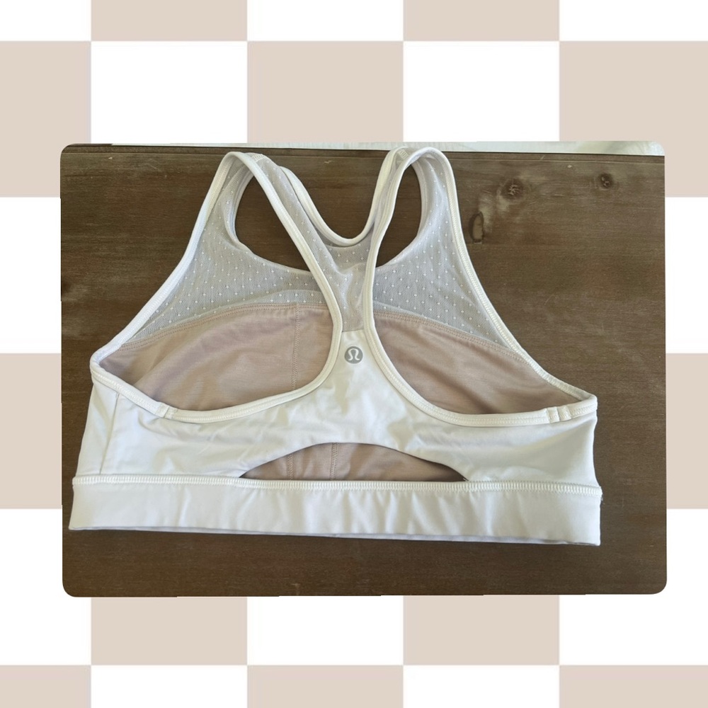 lululemon athletica White and Cream Sports Bra